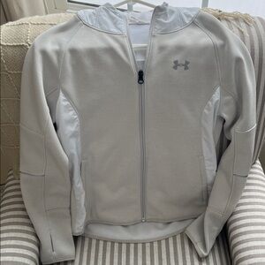 Under Armour Gray and White Zip-Up Jacket